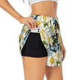 thumbnail image 2 of Bixox Women's Bees Collecting Nectar pattern 2 in 1 Running Shorts - Lightweight Athletic Workout Gym Yoga Shorts Liner with Pockets - Small, 2 of 7