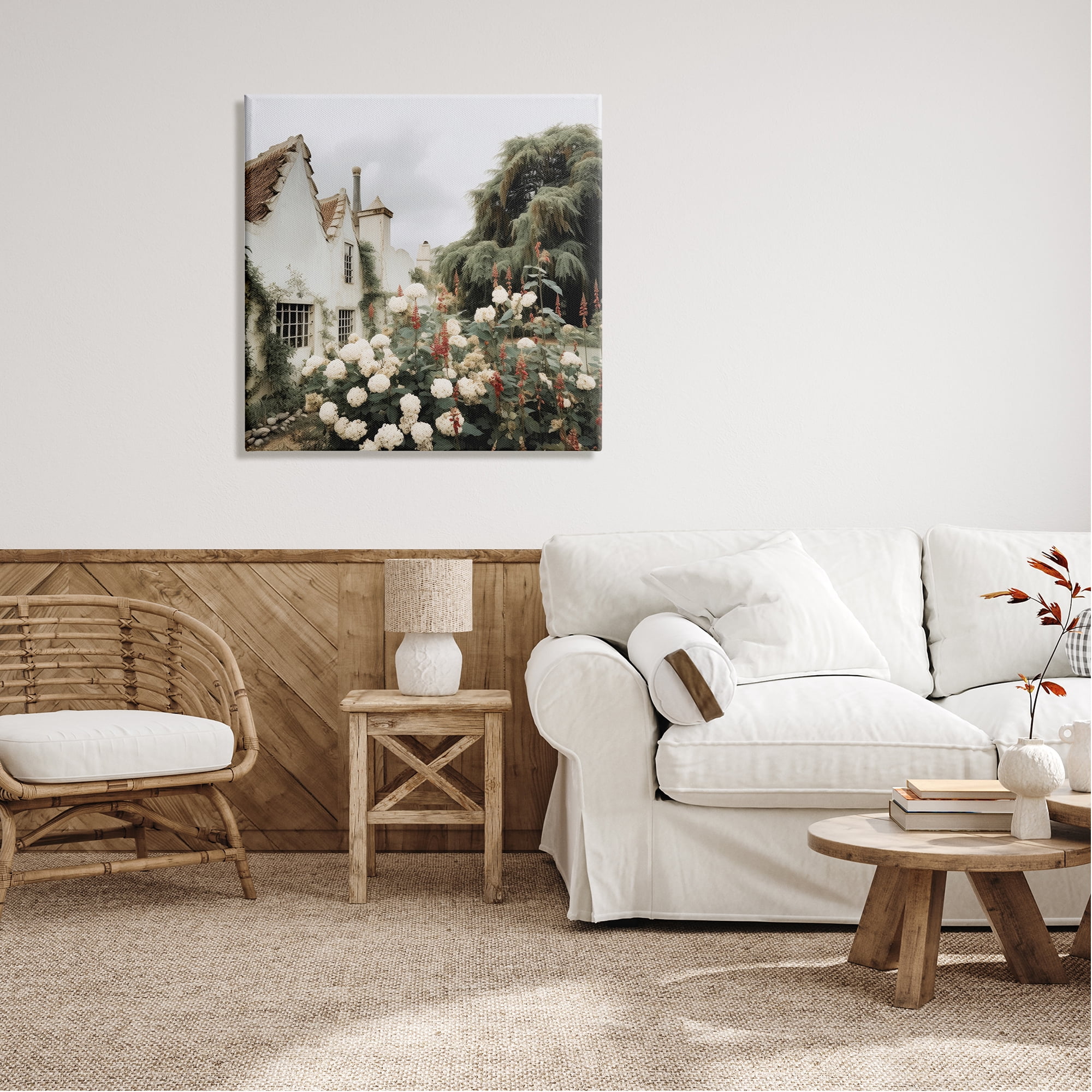 Stupell Industries Floral Villa Garden Botanical & Floral Photography Gallery Wrapped Canvas Art Print Wall Art, 30 x 30