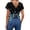22# Blue, variant on Women's Twist Backless Short Sleeve T Shirts Tops Round Neck Curved Hem Casual Workout Tee T-Shirts Blue M