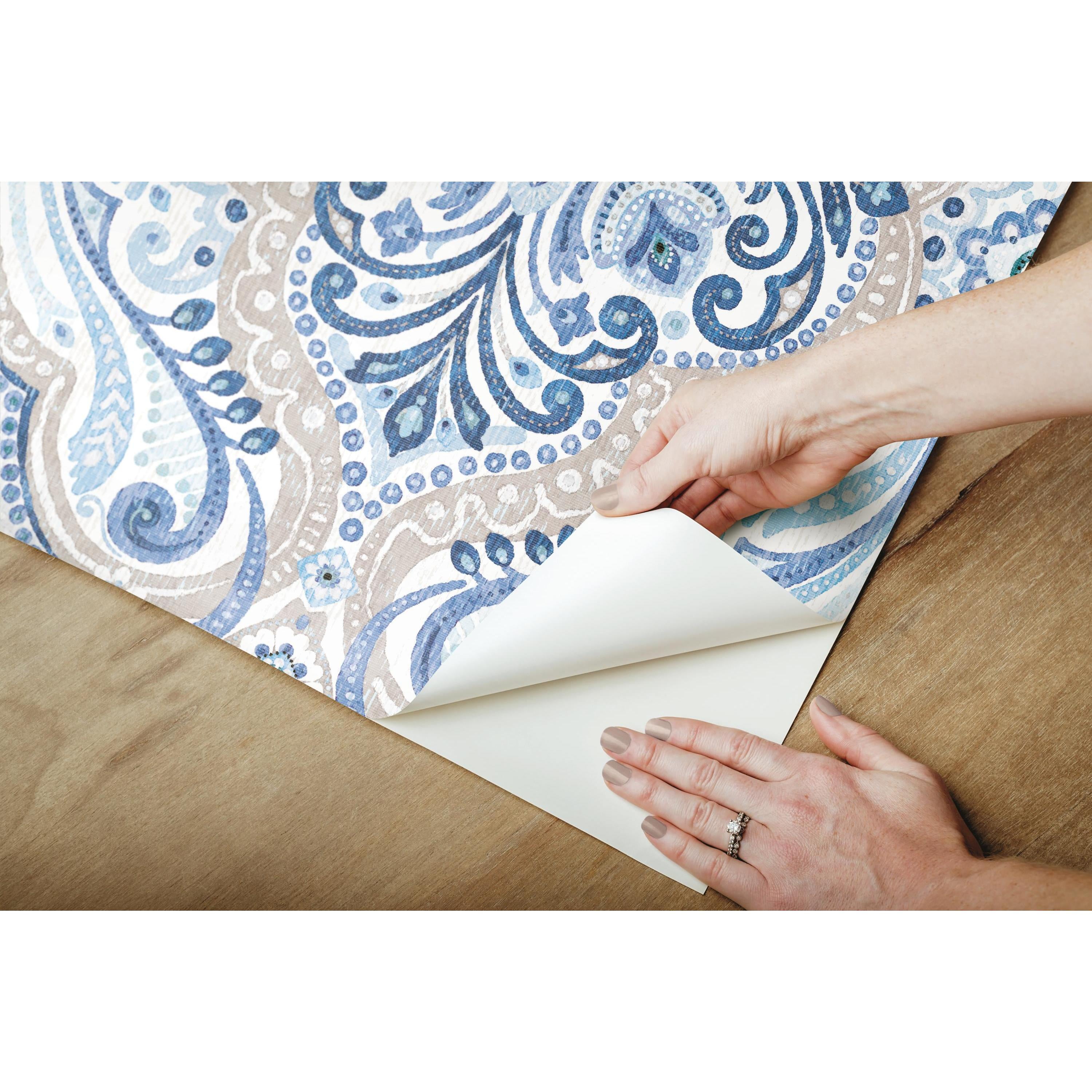 RoomMates Bohemian Damask Peel and Stick Wallpaper