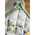 thumbnail image 5 of Maison d' Hermine Printemps 100% Cotton Set of 2 Pot Holders with Loop Heat Resistant for BBQ | Cooking | Baking | Grilling | Microwave | Barbecue | Spring/Summer (8 Inch by 8 Inch)., 5 of 5