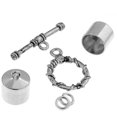 thumbnail image 1 of Kumihimo Jewelry Finding Kit Silver 10mm End Cap/Jump Ring/Toggle, 1 of 2