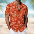 thumbnail image 3 of Rvwovn Men's Hawaiian Short Sleeve Shirt Button Down Tropical Print Casual Tee Beach Vacation Wear S-4X, 3 of 7