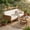 Light Teak, variant on Christopher Knight Home Outdoor Acacia Wood 3-Seat Sofa with Cushions and Bolster Pillows, Light Teak