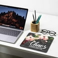 thumbnail image 6 of Gray Mouse Pad, Chaos Coordinator Quote Mouse Pad, Vintage Floral Dark Grey Wood Grain Mouse Pads for Computers, Pink Flowers Mouse Mat for Office Decor for Women, 9x8 inch, 6 of 6