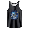 thumbnail image 2 of Mens Tank Top Funny Graphic Sleeveless Crewneck T Shirts Casual Beach Summer Athletic Muscle Breathable Vests Black L, 2 of 2