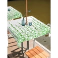thumbnail image 2 of Outdoor Tablecloths with Umbrella Hole & Zipper, Green Polka Dots 54x54 Inch Square Tablecloths, Watercolor Abstract Art Waterproof Table Cloth, Patio/Pool/Picnic Table Covers, 2 of 8