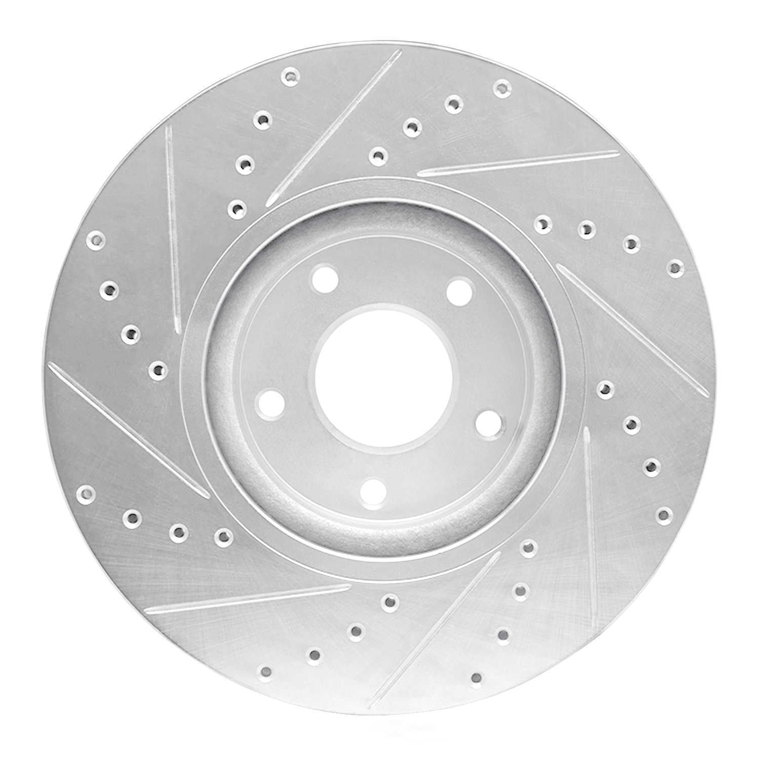 Dynamic Friction Company 631-67059R DFC Brake Rotor - Drilled And Slotted - Silver