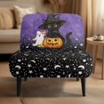 thumbnail image 2 of HELLHERO Wear-Resisting Armless Accent Chair Protector for Hotel, Elastic Bottom Armless Accent Chair Cover, Halloween, 2 of 8