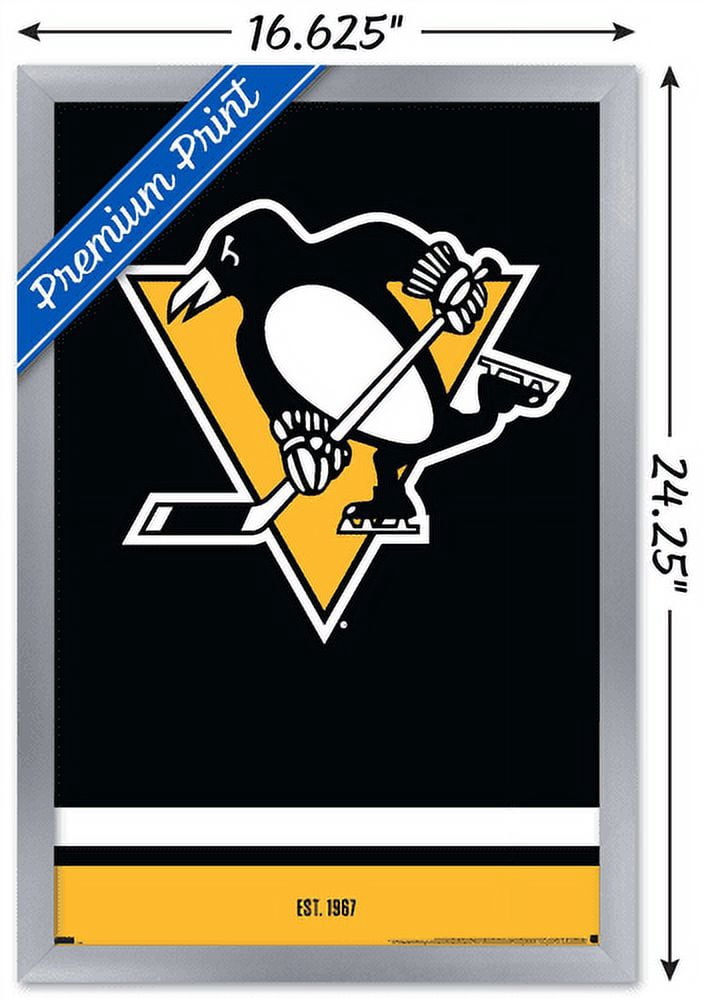 NHL Pittsburgh Penguins - Logo 21 Wall Poster, 14.725" x 22.375", Framed