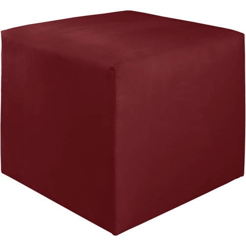 Velvet Cube Ottoman, Multiple Colors