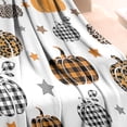 thumbnail image 3 of Fall Pumpkins Stars Pattern Blanket,Comfortable Soft Lamb Wool Throw Blanket,All Season,Warm Lightweight Blankets for Sofa Bed Couch Living Room Chair,30"x40", 3 of 4
