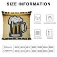 thumbnail image 5 of COMIO Throw Pillow Cover Warning Beer Zone Vintage Rusty Metal Rectangular Sofa Pillow Case Cushion Cover for Home Couch Bed Decor, 5 of 5