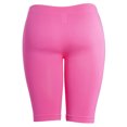 thumbnail image 3 of Gravity Threads Long Biker Shorts For Women - 19" Ladies Legging, Neon Pink, 3 of 3