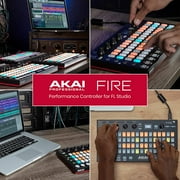 Akai AKAI Professional Fire (Controller Only) - USB MIDI Controller for FL Studio with 64 pad RGB Clip / Drum Pad Matrix