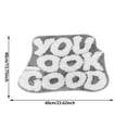 thumbnail image 3 of Lolynie Non Slip Contrast Bath Mat - Washable Absorbent For Bathroom Hallway Bedroom, Letter Patterns, 3 of 6