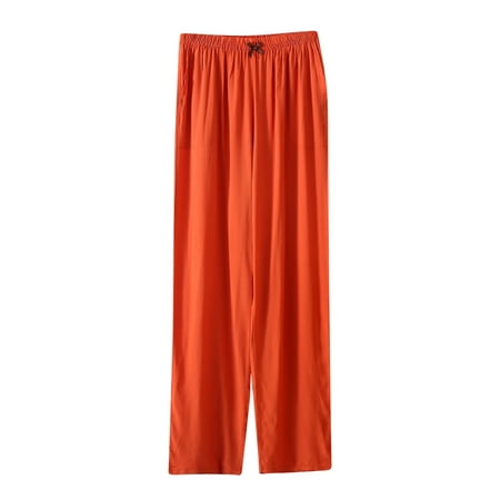 

ShomPort Wide Leg Pants for Women Causal 2023 Elastic Waist Loose Comfy Fit Long Pants Relax Cotton Blend Pajama Pants (Red 26)
