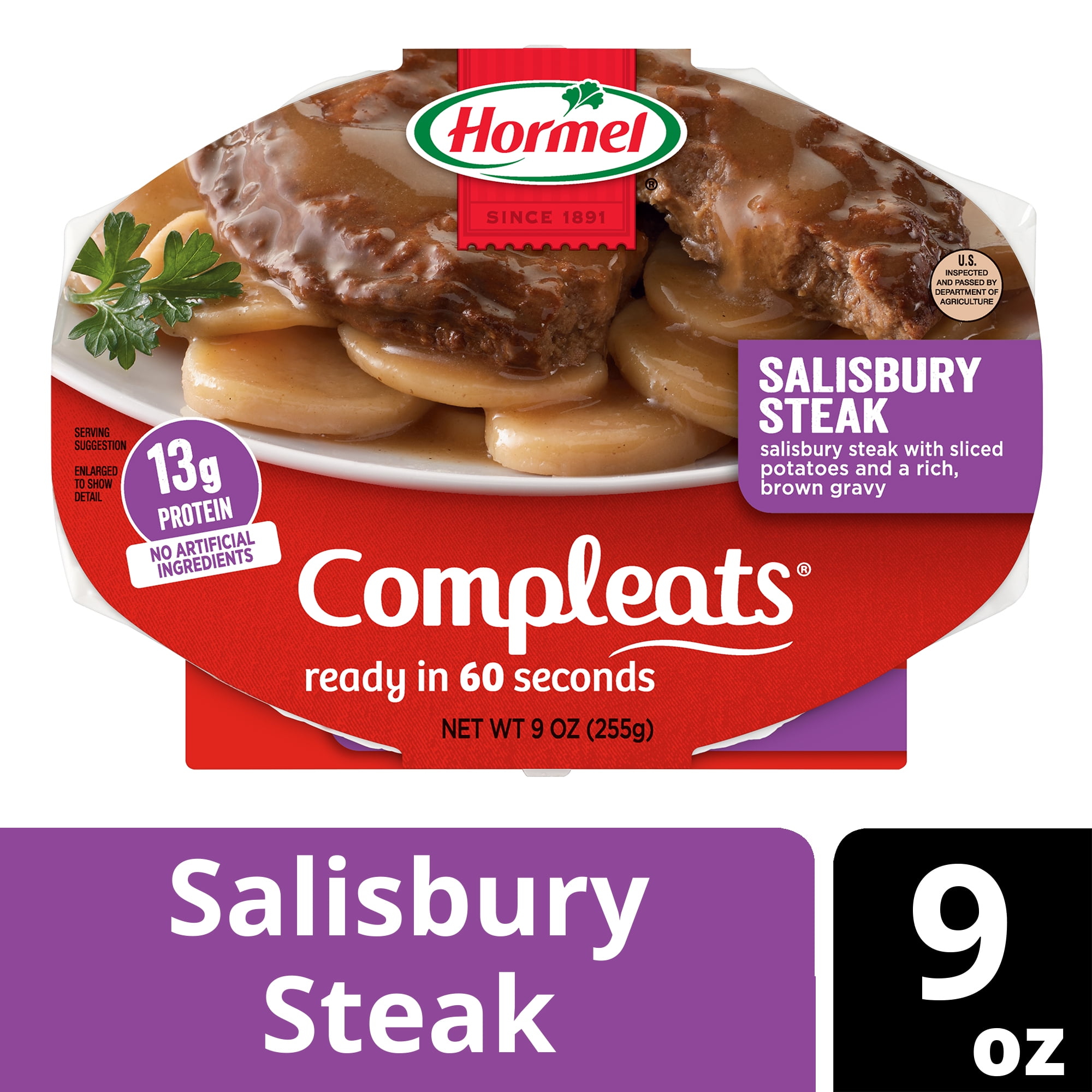 HORMEL COMPLEATS Salisbury Steak Microwave Tray, 9 oz