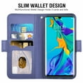 thumbnail image 2 of Cover for Huawei P30pro Cover, Mobile Phone Cover Compatible with Huawei P30pro, Mobile Phone Pocket Protective Cover Bag Case Fabric And Pu Leather with Credit Card Holder, Blue, 2 of 7