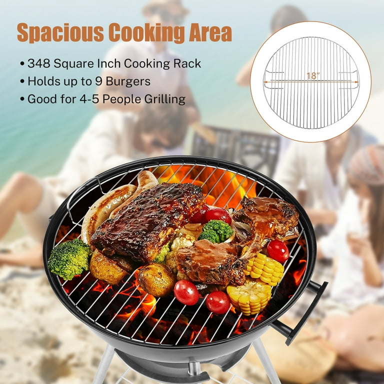 Segmart Kettle Charcoal Grill 18 Inch Portable Camping BBQ Grill