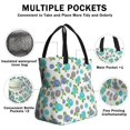 thumbnail image 3 of Pioneer Flower Floral Print Pattern Drawstring Lunch Bag Women - Drawstring Lunch Bag Insulated for Work Office - Stain-Resistant Large Lunchbags for Women with Multi-Pockets, 3 of 6
