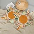 thumbnail image 5 of Summer Pillow Covers 20x20 Set of 2, Boho Sun Throw Pillows Stripes Yellow Green Orange Sunshine Decorations Watercolor Rainbow Pillow Cases Linen Outdoor Decor Cushion Case for Home Sofa, 5 of 6