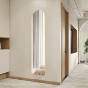 CONCETTA 59x16 Arched Full Length Mirror, Full Body Standing Mirror Floor Mirrors, Gold