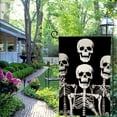 thumbnail image 4 of PHYHOO Welcome Halloween Skull Garden Flag Funny Garden Flag Skeleton Yard Flag Double Sided Vertical Rustic Farmhouse Yard Holiday Outdoor Decor White, 4 of 6