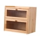 thumbnail image 3 of de madera para encimera de cocina, con puerta acrílica de doble capa, ideal como regalo, estilo rústico., 3 of 9