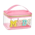 thumbnail image 4 of Bolso de cosméticos con purpurina de PVC, bolsa de cosméticos con cremallera, bolsa organizadora de maquillaje transparente para eventos deportivos de Rosa, 4 of 10