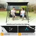 thumbnail image 3 of Zimtown Outdoor Porch Swing Canopy Patio Swing Hammock Swing Chair with Cup Holder,Ice Bag,Cushion, 3 of 6