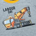 thumbnail image 5 of Toddler Boy Summer Outfit Excavators Cranes Printed Short Sleeve Shorts Clothes Casual Summer Kids Suit 2-8 T, 5 of 6