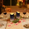 thumbnail image 6 of Background with Glitter Flickering Flameless Candles with Remote Timer Battery Operated LED Tealight Set of 2 M, 6 of 8
