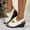 White, variant on HAOTAGS Womens Casual Wedge Heel Sandals Comfortable Dressy Platform Shoes Wine Size 6.5