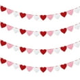 thumbnail image 4 of yulier Felt Heart Garland Banner, Valentines Decorations, Valentines Banner, Anniversary Wedding Birthday Party Decorations Supplies Outdoor Home Hanging Valentine's Day Decor, 4 of 7