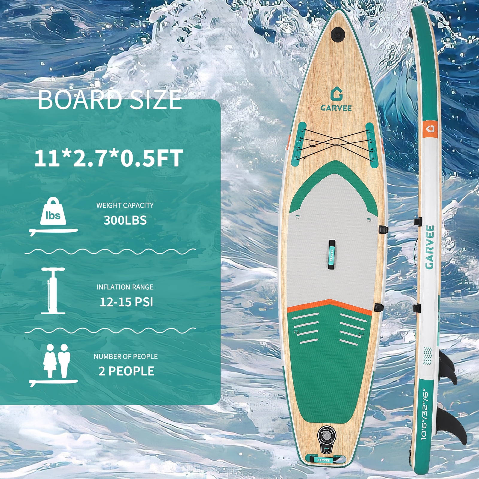 Ultra-Light Rise Up Paddle Board for Adults & Youth – Inflatable SUP with Wide Non-Slip Deck, Superior Paddle, Pump & Carry Bag – Stable, All Skill Levels