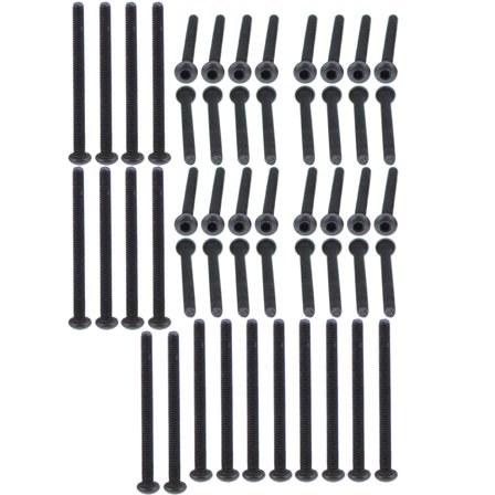 High-Strength Black 10.9 Grade Carbon Steel Round Head Hex Socket Screws M3X7(50pcs)