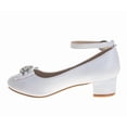 thumbnail image 3 of Badgley Mischka Girls Low Heeled Dress Pumps. (Little Kids Big Kids)White, Size: 11, 3 of 7