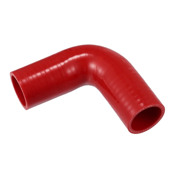 Unique Bargains 38mm 1.5" ID 90 Degree Elbow Coupler Silicone Hose Intercooler Tube Universal for Car Engine Red