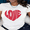 White-54, variant on Valentine’s Day Heart Print T-Shirt for Women, Casual Daily Wear