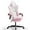 Z-Pink, variant on SOONTRANS Gaming Chair for Adults, Leather Office Chair with Footrest & Massage Lumbar Support, High Back Gamer Game Chairs, White/Pink