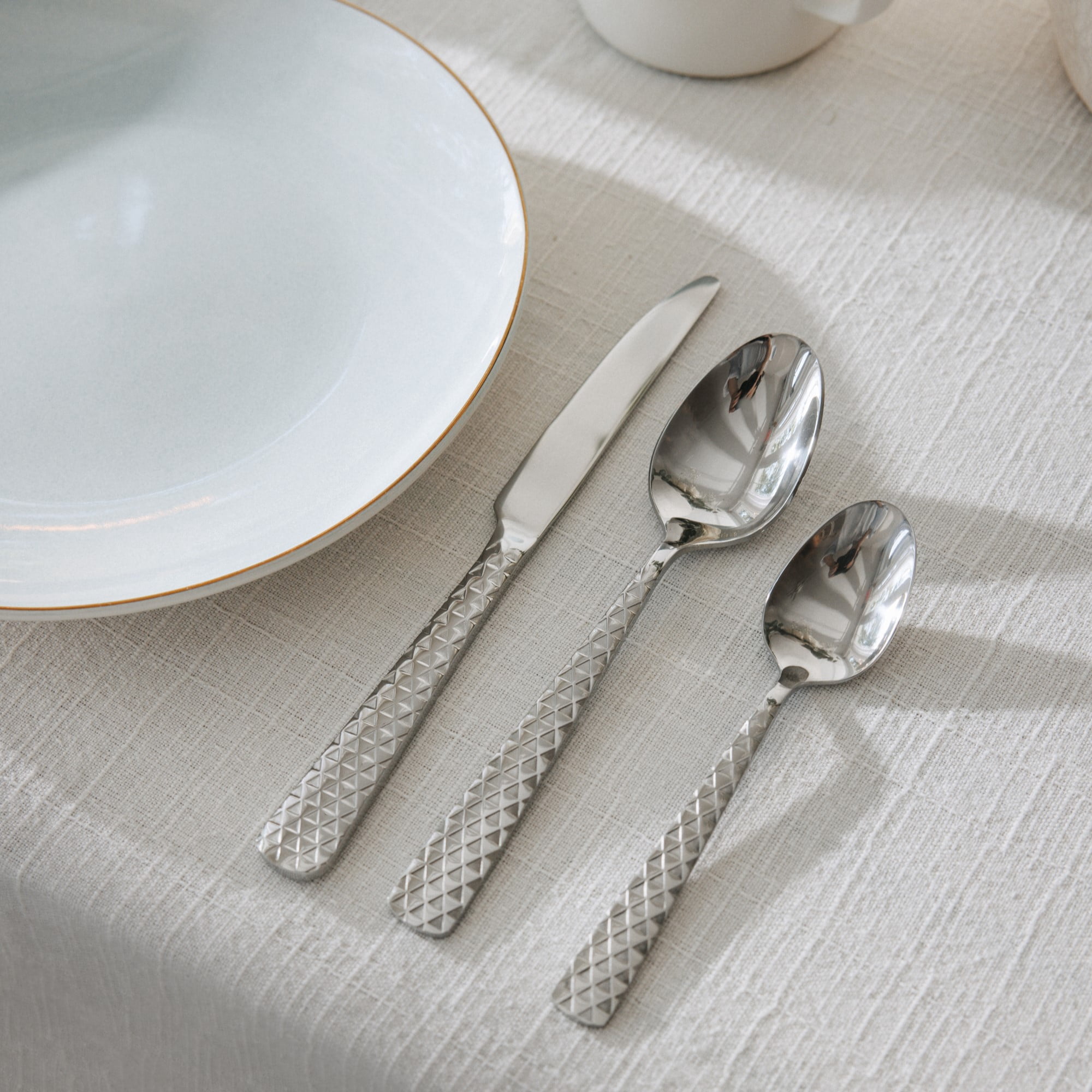 (3 pack) Thyme & Table Medallion 20-Piece Stainless Steel Flatware Set, Service for 4