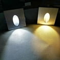 thumbnail image 4 of Set of 4 Square LED Recessed Spotlights LED Recessed Staircase Porch Floor Lamps 1W AC 100-245V (Warm White), 4 of 4
