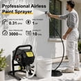 thumbnail image 3 of 3000 Psi Airless Paint Sprayer with 25ft Hose and Extension Rod, Adjustable Pressure Spray Gun for Indoor Outdoor Use, 3 of 14