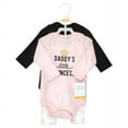 thumbnail image 2 of Hudson Baby Infant Girl Cotton Bodysuit and Pant Set, Daddys Little Princess Long Sleeve, 0-3 Months, 2 of 5