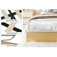 thumbnail image 4 of Yeshouse Cama de plataforma de madera maciza con listones de madera resistentes, estructura de cama de pie, diseño minimalista moderno, ahorra espacio, no necesita somier, fácil de montar, 4 of 7