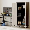 thumbnail image 5 of Bingirl Armoire de Rangement en Acier à 3 Niveaux avec Tubes de Suspension Armoire Verrouillable Roues, 5 of 5