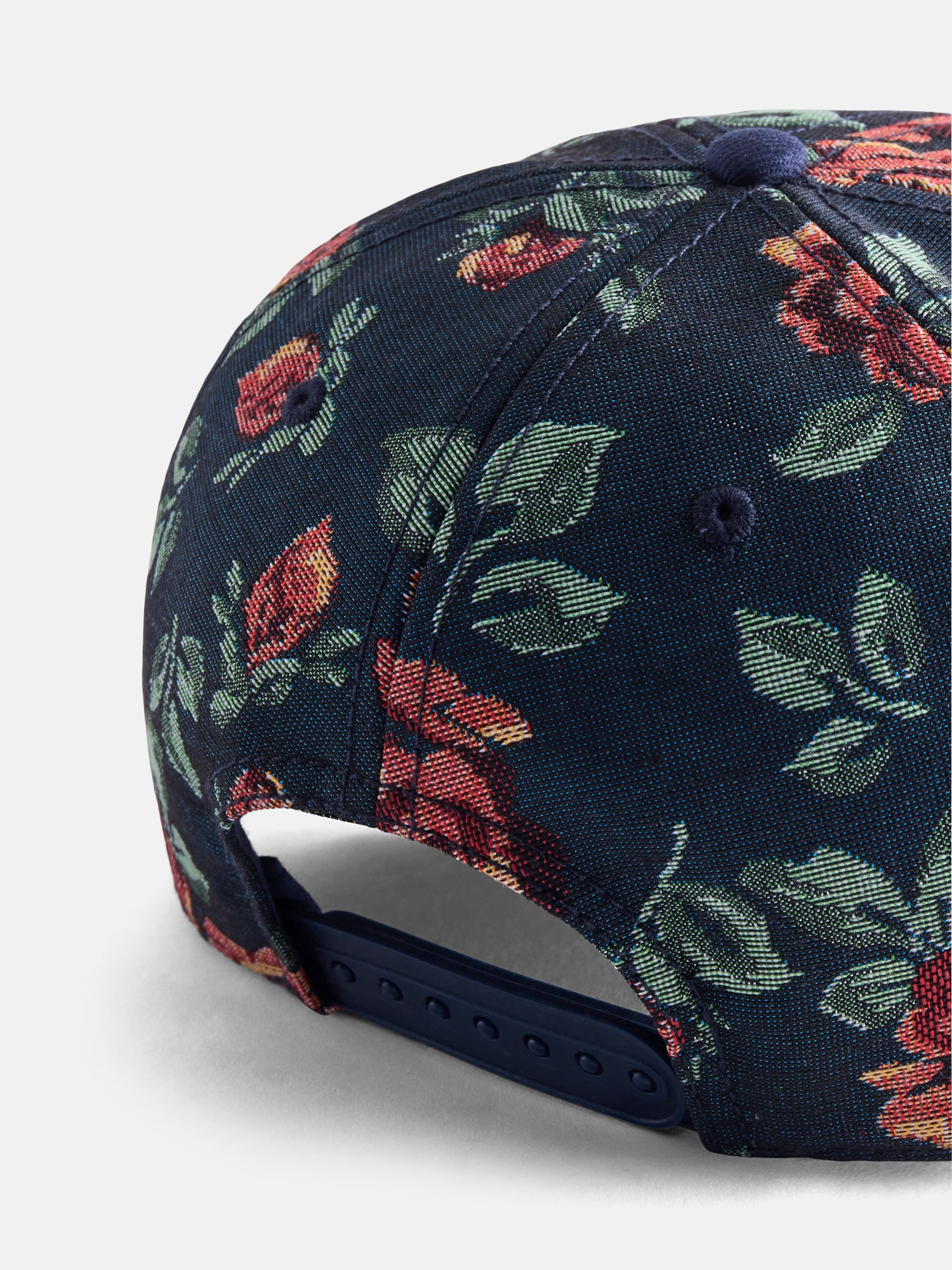 No Boundaries Jacquard Floral NY Baseball Cap, Navy, Men's