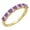 Amethyst, variant on Collection Round Garnet & White Diamond Bridal Anniversary Wedding Band for Women (0.12 ctw, Color I-J, Clarity I1-I2) in 18K Rose Gold, Size 6.5