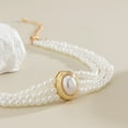 thumbnail image 2 of Yoyauz 3 Tier Pearl Necklace Women's Bohemian Pearl String Necklace Fashion Jewelry Halloween Party Christmas Gifts, 2 of 5